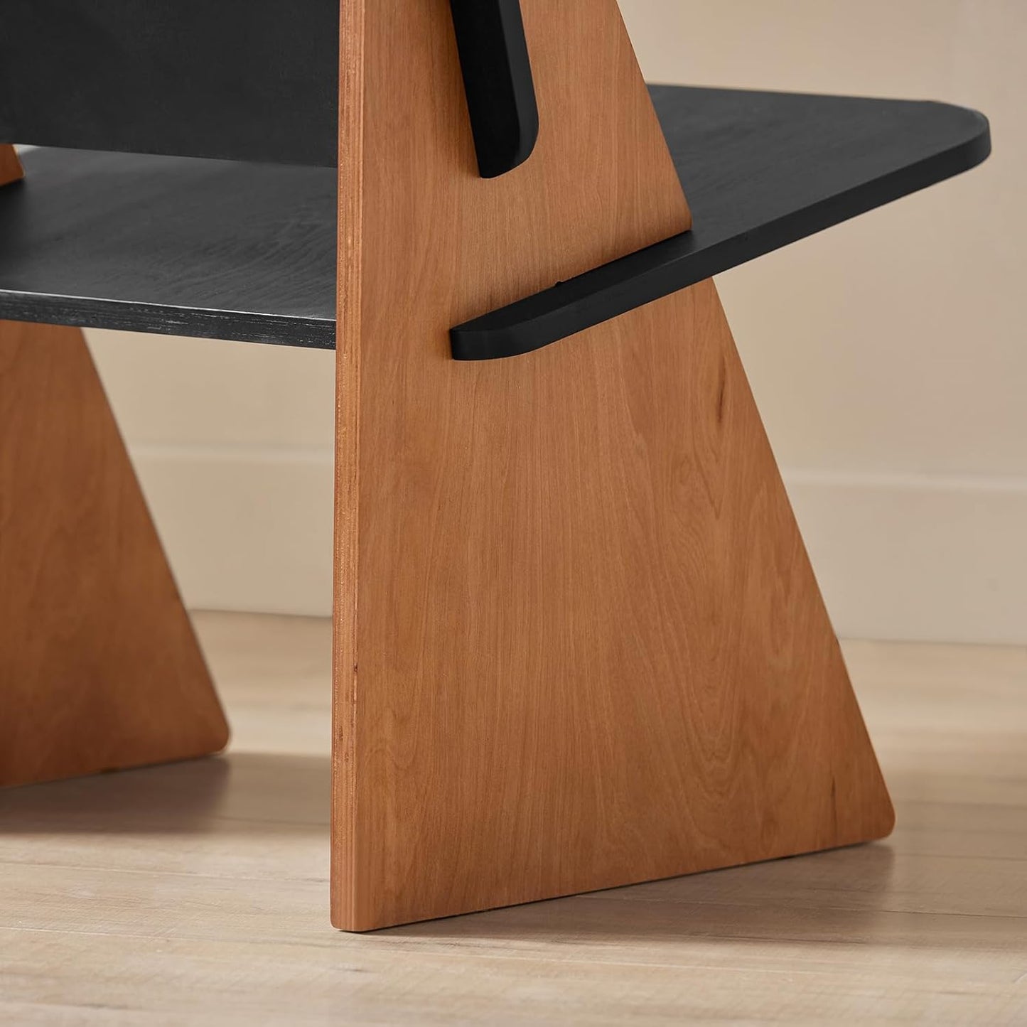 SoBuy Eetkamerstoel met Rugleuning - Zwart - 53 x 56 x 78 cm