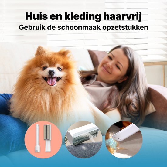 Jake & Jacky Professionele Hondentondeuse – 15-delige  – Met Afzuigsysteem & Opbergtray – 30 x 22 x 14 cm - Grijs