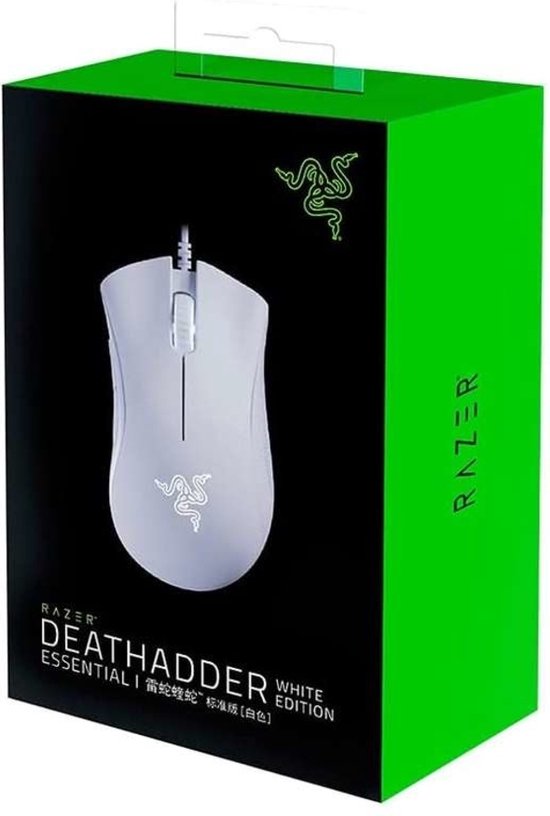 Razer DeathAdder Essential - Bedrade Gaming Muis - Ergonomisch - Programmeerbaar - 6.400 DPI - Optisch - Wit