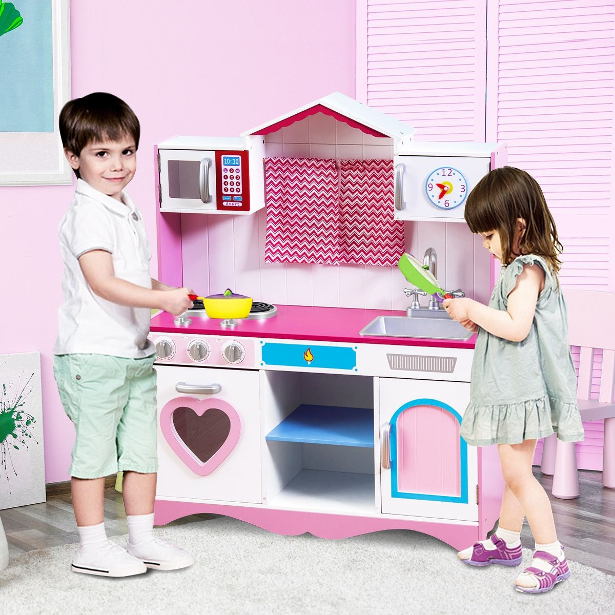Coast Speelkeuken - MDF - 82 x 30 x 101 cm - Roze
