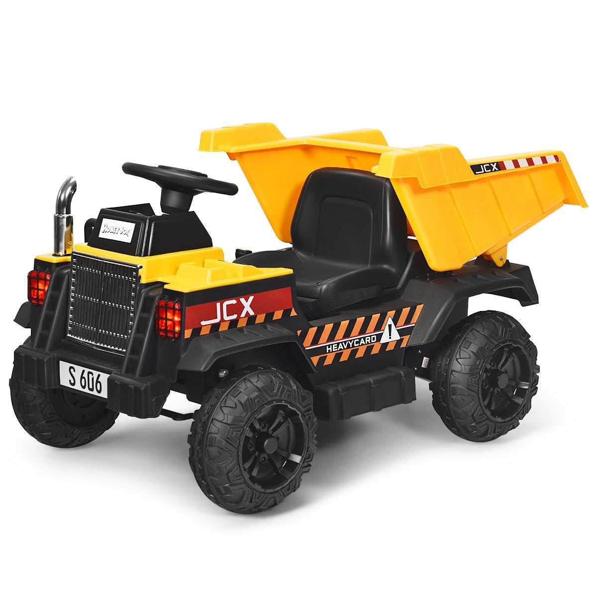 Coast 12V Children Tractor met elektrische achterste schop en afstandsbediening en lichten+muziek+radio voor kinderen vanaf 3 jaar