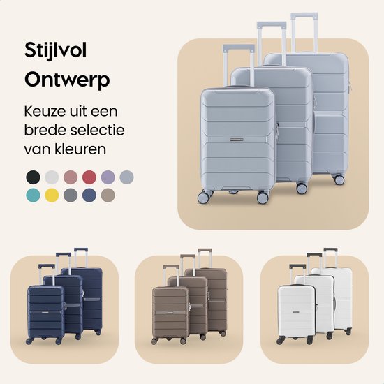 SC Urban Adventurer - Medium Reiskoffer - Cijferslot - 44x27x66cm - 78L - Reiskoffer met Kofferslot - Spinner wielen - Lichtgrijs