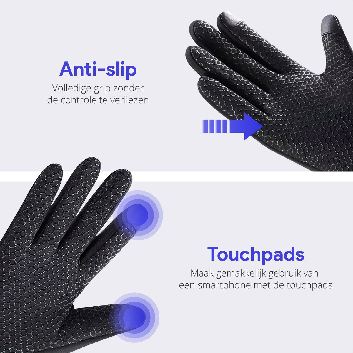 Touchscreen Handschoenen voor Heren en Dames – Maat L – Warm, Stijlvol en Praktisch voor Koud Weer
