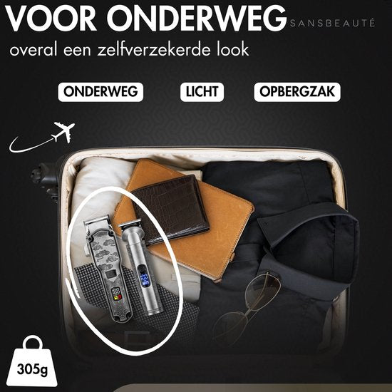 Professionele Draadloze 5-in-1 Tondeuse - Sansbeauté - Tondeuse Mannen Hoofdhaar - Cheveux Haar - Haartrimmer - Kapper Haar Machine - Haartondeuse - Trimmer Baard - Barbe Hair Clipper - Kapper Buddha Trimmer - Barber Set - Kappersset