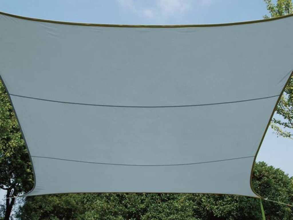 Perel Schaduwdoek, waterafstotend, 2 x 3 m, 160 g/m², polyester, rechthoek, lichtgrijs