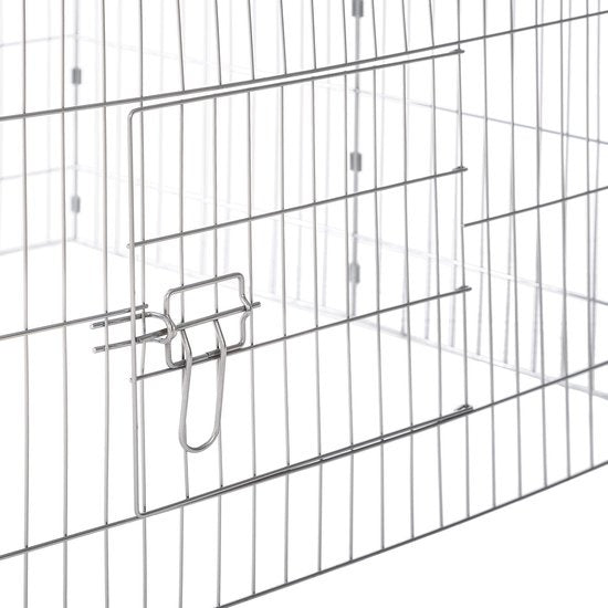 TecTake - konijnenren met zonnescherm zwart- 402421