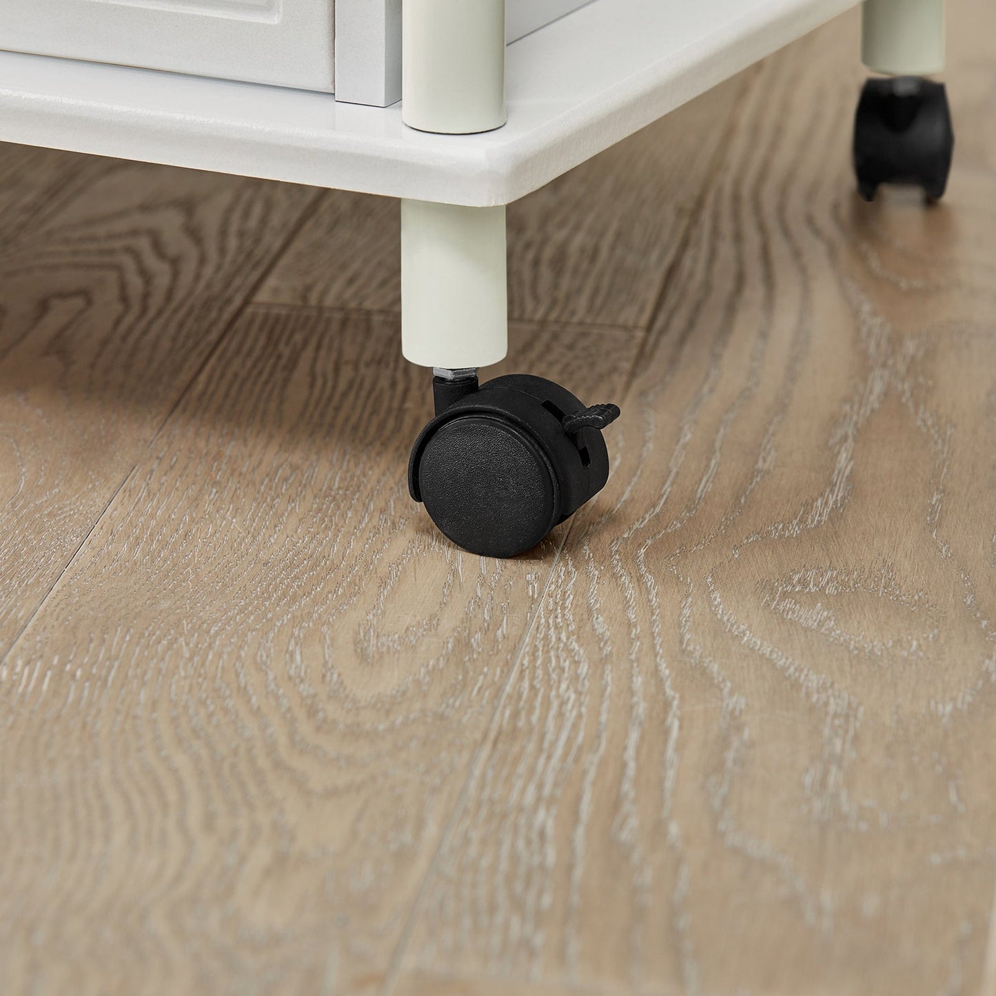 SoBuy Keukenkast met Wielen - Wit - 60x115x40 cm