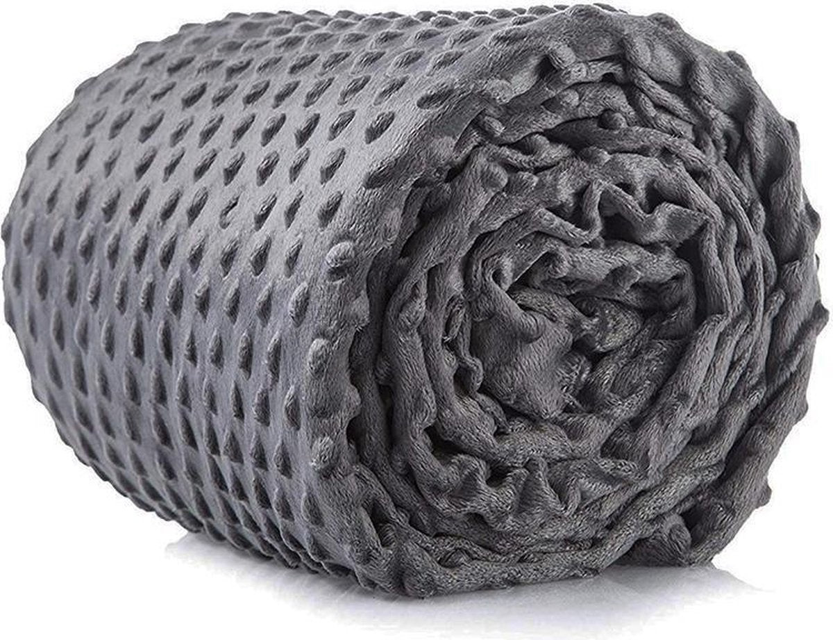 Litollo Verzwaringsdeken Zachte Winter Fleece Hoes - Weighted Blanket - Grijs - 150*200 cm