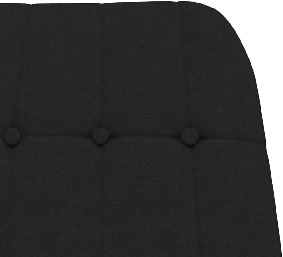 VidaXL Schommelstoel met stoffen bekleding - Zwart - 70 x 79 x 101 cm