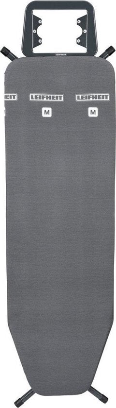 Leifheit strijkplank Classic M - 120 x 38 cm strijkvlak - in hoogte verstelbaar - zwart