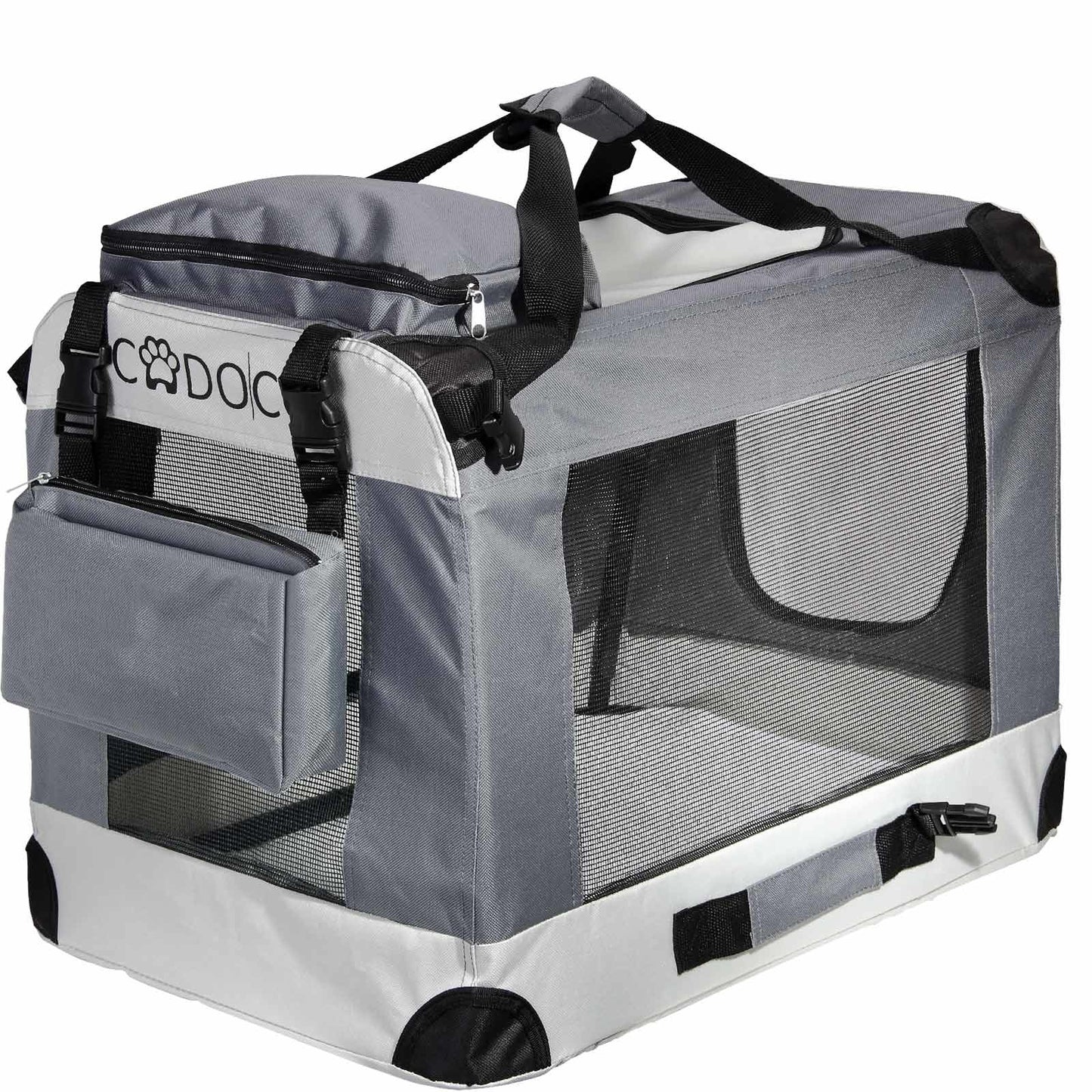 Cadoca Honden & Katten Reisbench XXL - 90x59x65cm - Grijs