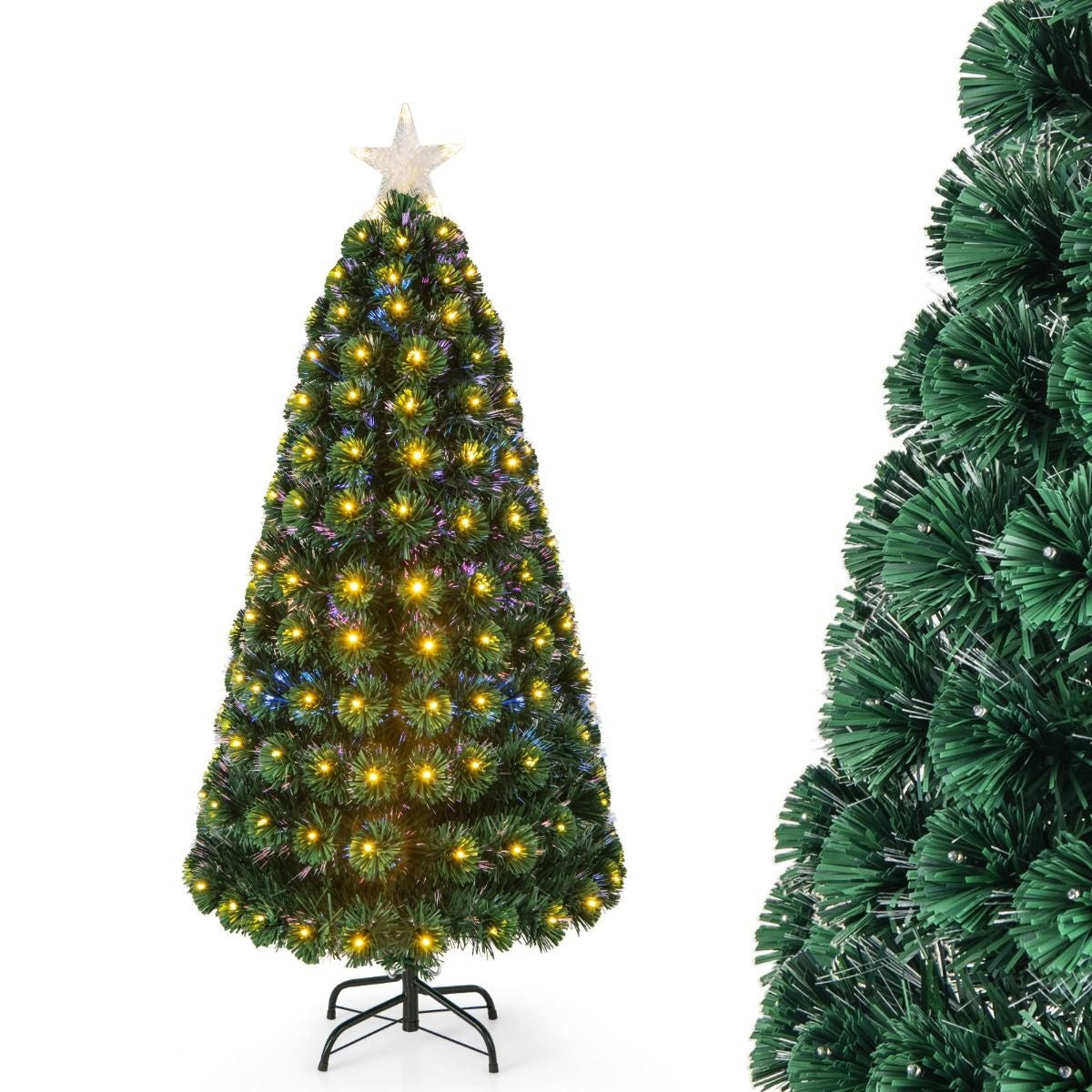 Coast Kunstkerstboom met Warm Witte LED-lampjes en Verlichte Ster - 150cm