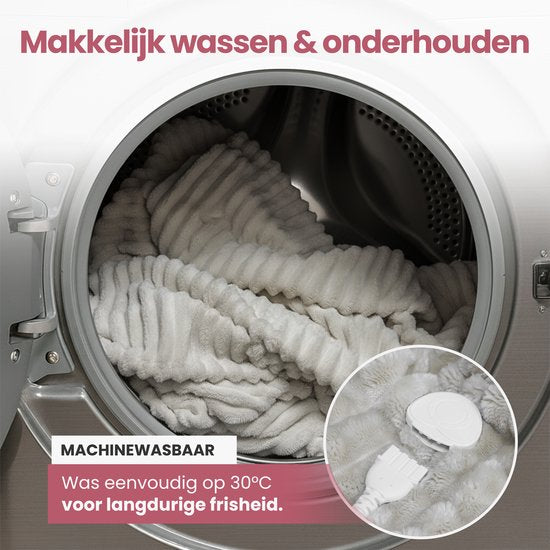 STAUS&BACH Elektrische deken 3XL - 2 persoons bovendeken - Dubbelzijdig Fleece Sherpa Warmtedeken - Beige - 180x160 cm PowerNap