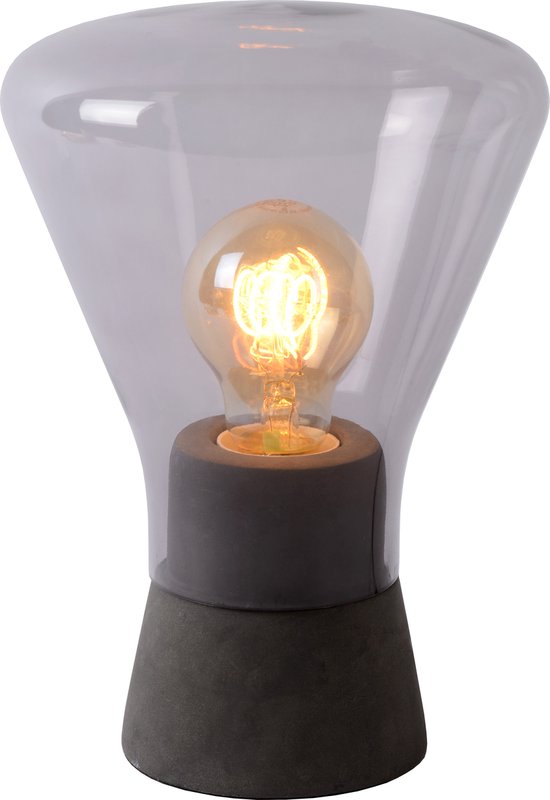 Lucide BARRY Tafellamp - Ø 16,5 cm - 1xE27 - Fumé
