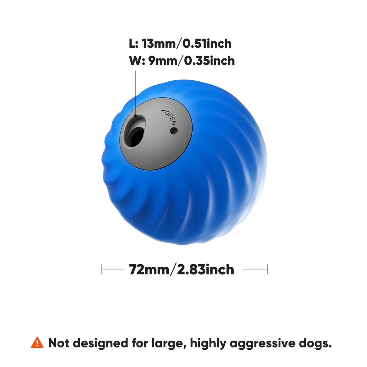 Petgravity Snack Shack Ball Blue