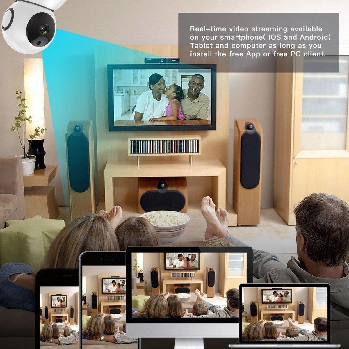 IP-camera met bewegingsdetectie - babyfoon - draadloze camera met wifi ondersteuning + app