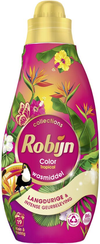 Robijn Klein & Krachtig Wasmiddel Color Tropical 19 Wasbeurten - 665 ml