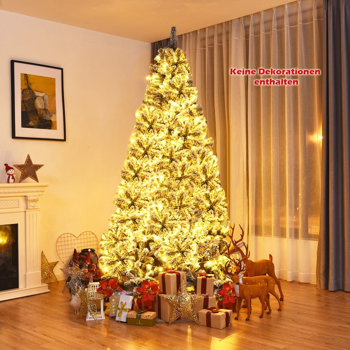 Coast Kunstmatige Kerstboom Besneeuwd - Met Metalen Standaard - 225 cm