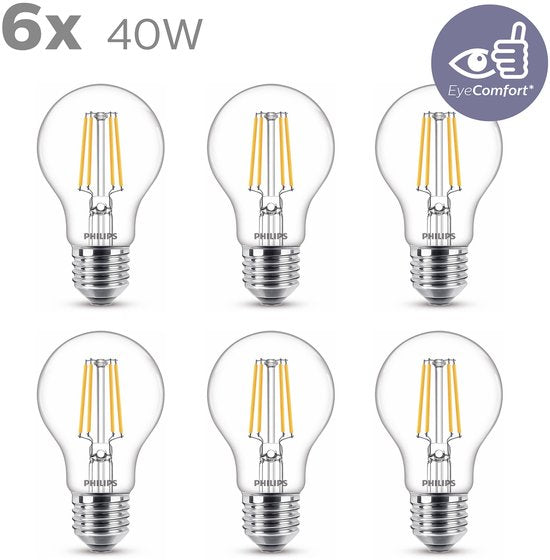 Philips LED Classic E27 Lamp Helder - 2700K - 470 lm - Niet Dimbaar