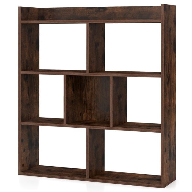 Coast Boekenkast met 7 Open Vakken – 80 x 20 x 90 cm – Koffie, Wit of Walnoot