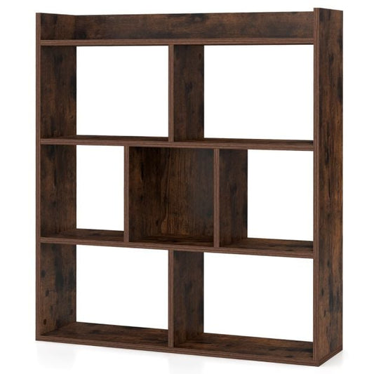 Coast Boekenkast met 7 Open Vakken – 80 x 20 x 90 cm – Koffie, Wit of Walnoot