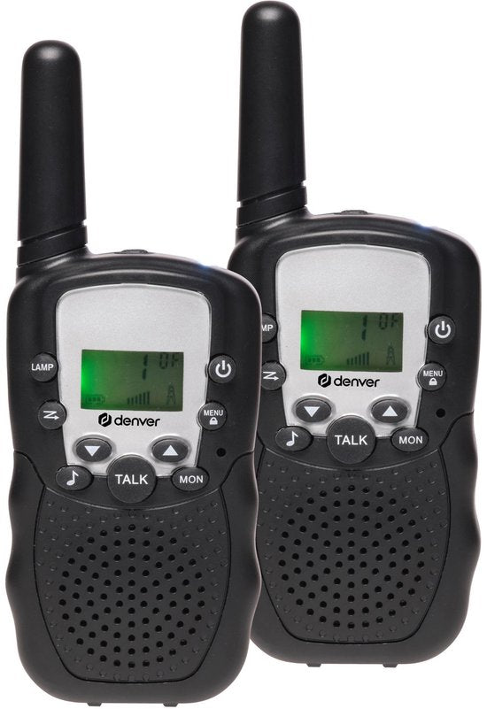 Denver Walkietalkie - 8 kanalen - Tot 5 km bereik - Set van 2 - Zaklamp - WTA449