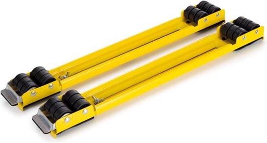 Toolland Uitschuifbare meubelrollers, 2-delig, uitschuifbaar van 44.5 cm tot 70 cm, draagkracht 250 kg
