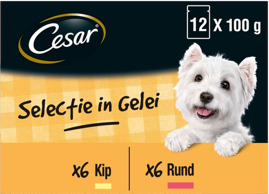 Cesar Maaltijdzakjes Multipack Adult In Gelei - Hondenvoer - 12 stuks