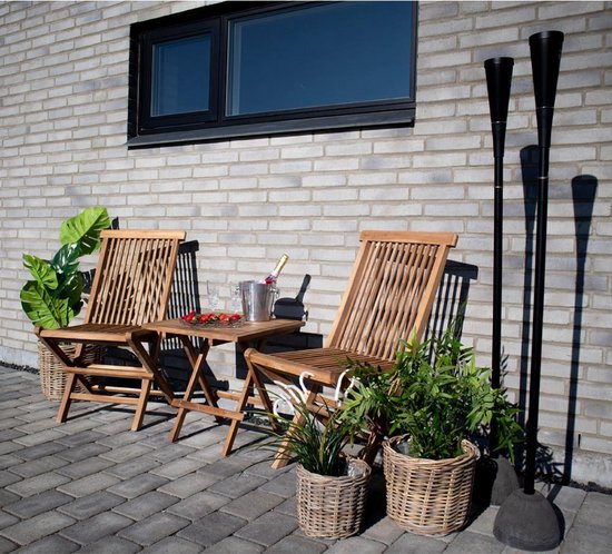 House Nordic Tuinstoel - Set van 2 - Max. 120 kg - Teakhout - 62 x 46 x 89 cm