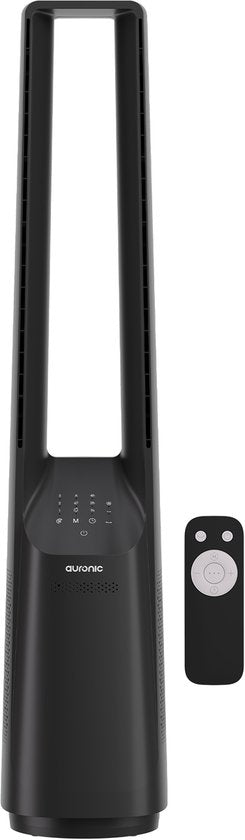 Auronic Torenventilator - Bladeless Model - Luchtkoeler - Vloerventilator - Stille Ventilator Staand - 101 CM - 6 Snelheden - Fan - Met Timer - 39 dB - Grijs