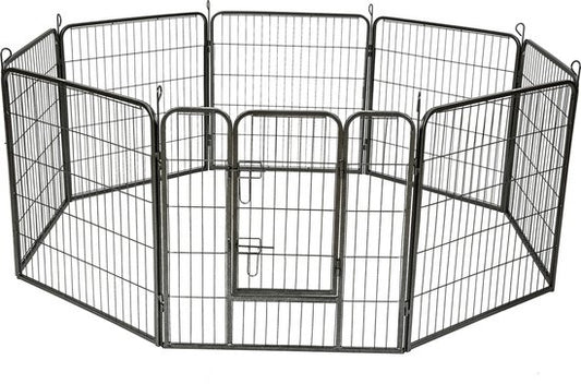 8-hoekige puppyren hondenren puppykennel 80 cm hoog Ø 210 cm 401717