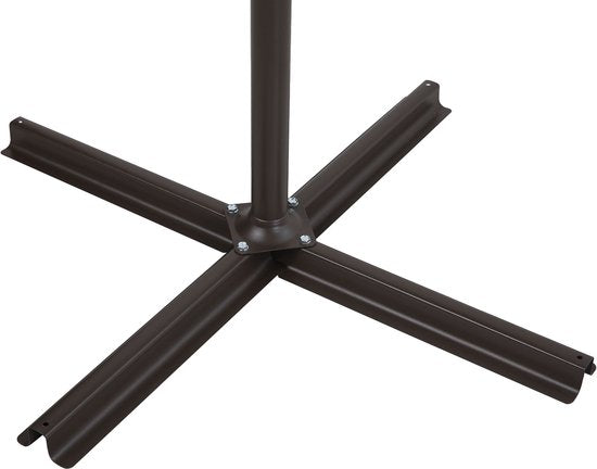 AXI Dion Zweefparasol Ø 300cm Eikenlook/beige – Gepoedercoat frame met kruisvoet