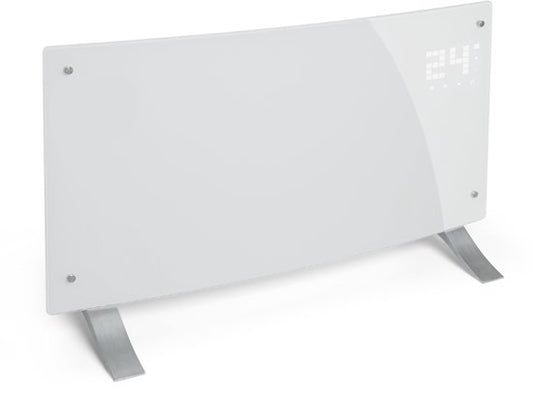 Klarstein energiezuinige, elektrische verwarming voor thuis, 2000 W slimme, vrijstaande, energiezuinige convectorkachel met thermostaat, slank draagbaar design, stille verwarming, opslagverwarming en wandgemonteerde paneelverwarming