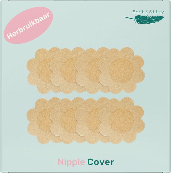 Soft & Silky Nipple covers - 8 stuks - Tepel - Plakkers - Stickers - Beschermer - Cover - Plak bh - Boob Tape
