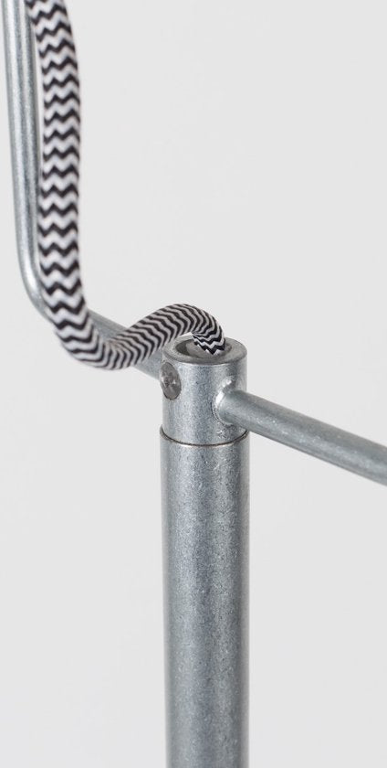 Zuiver Marlon Vloerlamp – Minimalistisch Design met Industriële Touch – Verzinkt Zilver – 134,5 cm