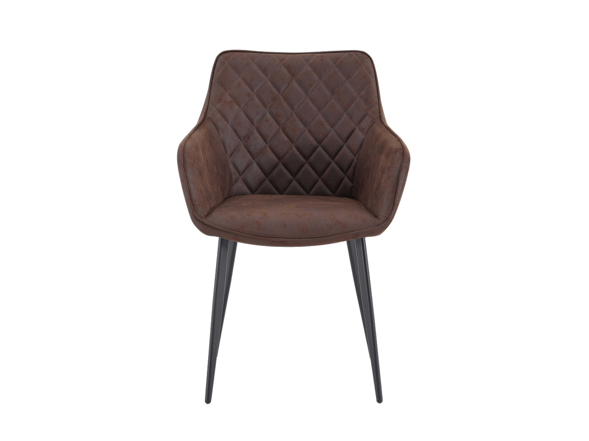 Multifurn Eetkamerstoel Elin - Set van 2 - Bruin microleder