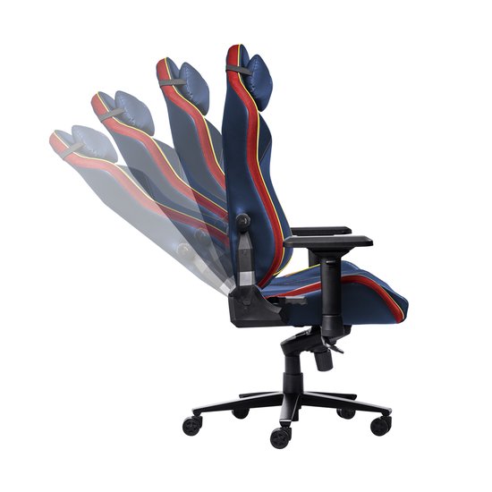 Trust GXT 721SM Ruya Pro Superman Editie - Premium Gaming Stoel - Nekkussen - Verstelbare Rug Ondersteuning - Hoogte Verstelbaar - Rug- & Armleuningen Verstelbaar - Superman Blauw