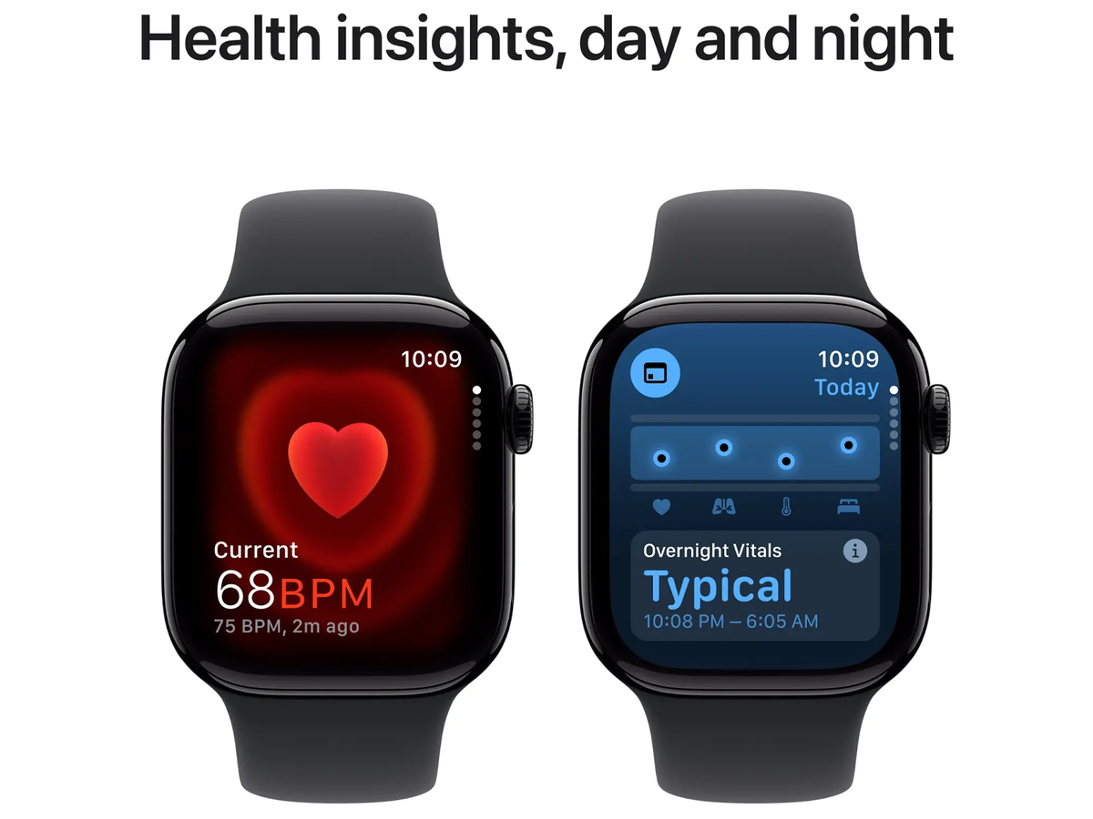 Apple Watch Series 10 42mm - Diamantzwart Aluminium - Zwart Sportbandje