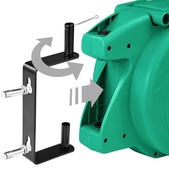 TecTake - Tuinhaspel 10 meter - Haspel - groen - 402761