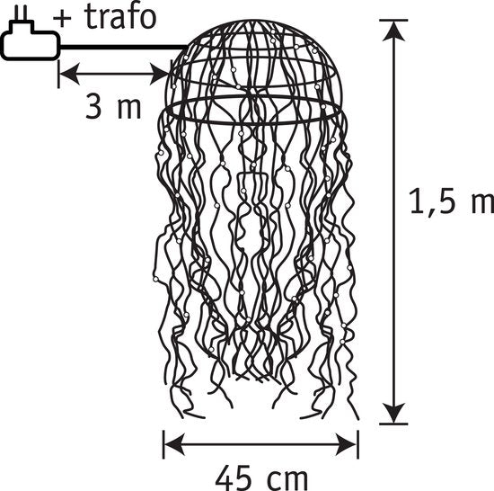 Luca Lighting Kroonluchter Kwal met Warm Witte LED Verlichting - H150 x Ø45 cm - Zilver