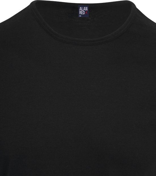 Alan Red Derby O-Hals Heren T-Shirt Black (2Pack) - Zwart - Maat S