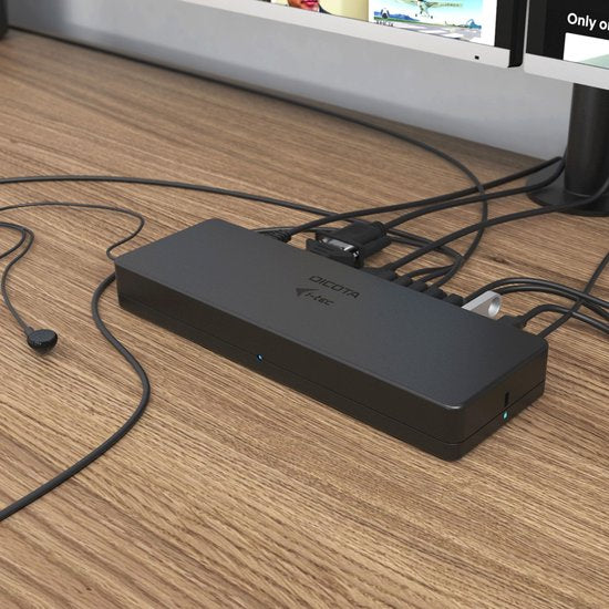 Dicota D31950 notebook dock & poortreplicator Bedraad USB Type-C Zwart
