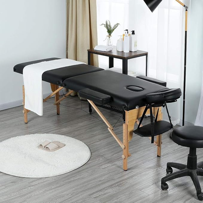 Yaheetech Opvouwbare Massagetafel 213 x 82 cm - Verstelbare Hoogte 64-85,5 cm - Draagvermogen 250 kg
