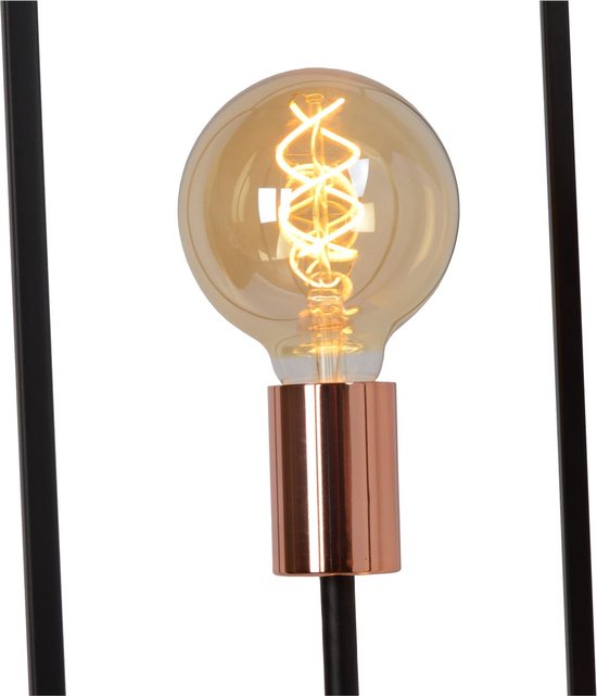 Lucide ARTHUR - Vloerlamp - 3xE27 - Zwart