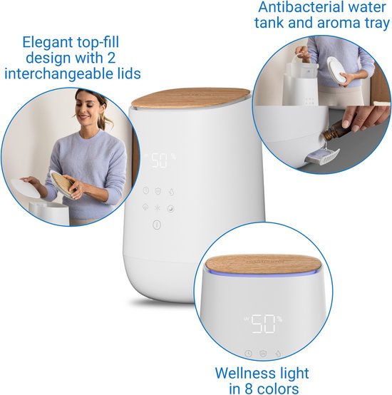 medisana AH 680 - Luchtbevochtiger met aroma & wellness verlichting