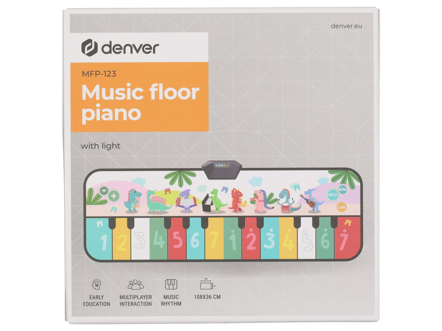 Denver MFP-123 Pianomat met Licht en Muziekfuncties - 108 x 36 cm - Kleurrijk