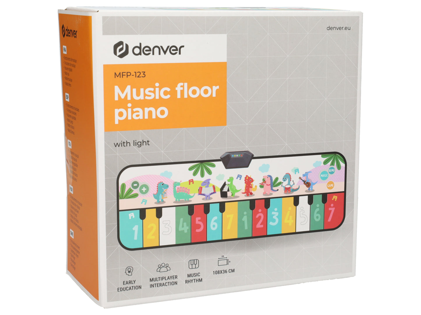 Denver MFP-123 Pianomat met Licht en Muziekfuncties - 108 x 36 cm - Kleurrijk