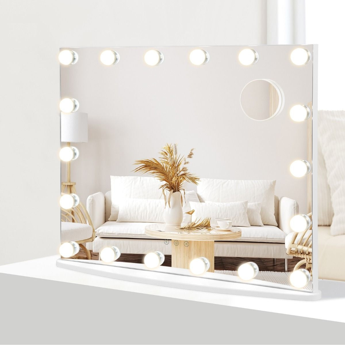 Coast Spiegel met Verlichting en Kleine Cosmeticaspiegel - 65 x 14 x 52 cm
