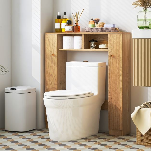 Cost Toilet Toiletkast met Dubbele Deur - Hout - Bruin -  87,5x18x98 cm