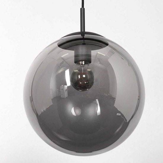 Steinhauer - hanglamp - Bollique - zwart - glas metaal - Ø 30cm - E27 - 3498ZW